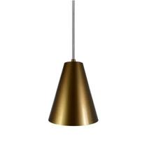 Pendente Luminária De teto Cone 16x14cm Dourado de alumínio e bivolt Soquete E27 Pendente Luminária De teto Cone 16x14cm Dourado de alumínio e bivolt Soquete E27