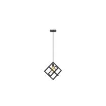 Pendente Luminária de Teto Cubo Industrial Preto