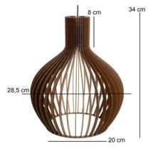 Pendente Luminária de teto Estilo Rústico Cor Marrom