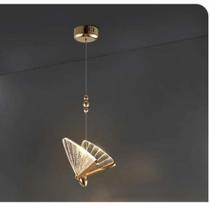 Pendente Luminária Dourada Borboleta Led 3 Tons De Luz bivolt Pendente Luminária Dourada Borboleta Led 3 Tons De Luz bivolt