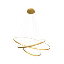 Pendente Luminária Led Redondo 60cm Dourado Branco Quente