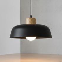 Pendente Luminária LED Suporte Elegante Teto 30cm Bivolt Sala Jantar Descanso Ilha Escritório