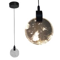 Pendente Luminária Led Vidro Bolhas 5w 3000k Cabo Ajustável Pendente Luminária Led Vidro Bolhas 5w 3000k Cabo Ajustável