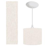 Pendente luminaria liso-algodao