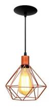 Pendente Luminaria Lustre Aramado Cobre Para Sala Quarto