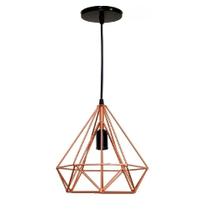 Pendente Luminária Lustre Aramado Diamante - COBRE