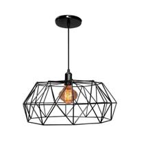 Pendente Luminária Lustre Aramado estátadio - PRETO