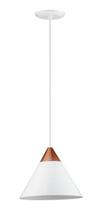 Pendente Luminária Lustre Branco Cobre Cone 310 Pendente Luminária Lustre Branco Cobre Cone 310