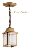 Pendente Luminária Lustre Clássico Retro Vint Ouro Velho 335