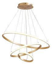 Pendente Luminaria Lustre Led Teto Moderno Sala Nitrolux 127e220v Dourado