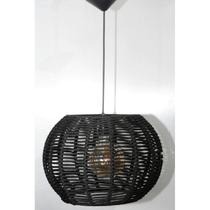 Pendente Luminária Lustre Teto Bola Grande Corda 41x28 Com Fio
