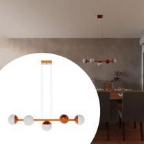 Pendente luminaria lustres de Teto Jabuticaba aluminio Com 5 Globos de Vidros Bivolt Pendente luminaria lustres de Teto Jabuticaba aluminio Com 5 Globos de Vidros Bivolt