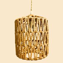 Pendente Luminária Madeira Rustico Madeira Bambu Natural Gili 17