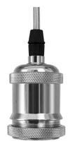 Pendente Luminária Metal Retrô E27 Cabo 1m Ajustável Bivolt Estrutura Cromado 127/220v Pendente Luminária Metal Retrô E27 Cabo 1m Ajustável Bivolt Estrutura Cromado 127/220v