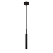 Pendente Luminária Teto Tubo Sala Cama Cabeceira Preto 40Cm