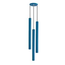 Pendente Luminária Tubo Azul 50 Cm Triplo Pendente Luminária Tubo Azul 50 Cm Triplo