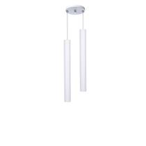 Pendente Luminária Tubo Branco 30 Cm - Duplo