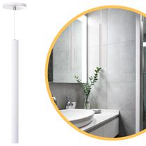 Pendente Luminária Tubo Branco 50 Cm