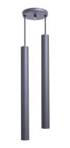 Pendente Luminária Tubo Cinza 30 Cm - Duplo Pendente Luminária Tubo Cinza 30 Cm - Duplo