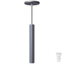 Pendente Luminária Tubo Cinza 30 Cm + Lâmpada LED Branco Frio Pendente Luminária Tubo Cinza 30 Cm + Lâmpada LED Branco Frio