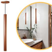 Pendente Luminária Tubo Cobre 50 Cm Pendente Luminária Tubo Cobre 50 Cm