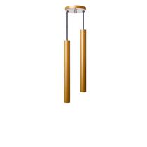 Pendente Luminária Tubo Dourado Fosco 30 Cm - Duplo Pendente Luminária Tubo Dourado Fosco 30 Cm - Duplo