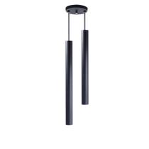 Pendente Luminária Tubo Preto 40 Cm Duplo