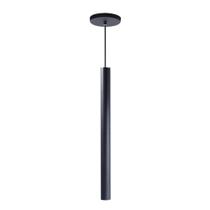 Pendente Luminária Tubo Preto 50 Cm + Lâmpada LED Branco Neutro - Iluminar Ambiente