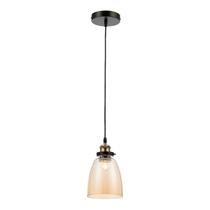 Pendente Lupin Preto Com Vidro Cognac Para 1 Lâmpada E27 Eletrorastro Pendente Lupin Preto Com Vidro Cognac Para 1 Lâmpada E27 Eletrorastro
