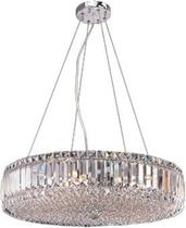 Pendente Lustre Alcmera De Cristal Para Led 37Cm