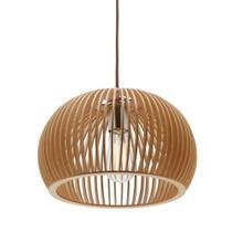 Pendente Lustre De Teto De Madeira Mdf Cor Marrom Florença