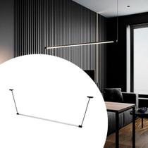 Pendente lustre de teto Slim Tubular led Com Lâmpada Altura regulável Para Decoração Iluminação casa sala Quarto escritório