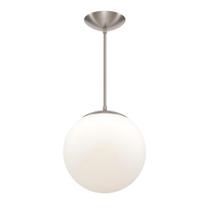 Pendente Lustre Globo De Vidro 25x25 Leitoso (branco)