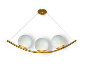 Pendente Lustre Haven Jabuticaba Curvo 3 Globos