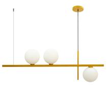 Pendente Lustre Jabuticaba Para Sala 3 Globos 12Cm Dourado Pendente Lustre Jabuticaba Para Sala 3 Globos 12Cm Dourado