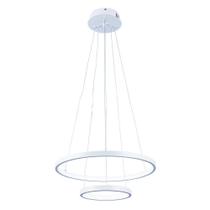 Pendente Lustre Led Moderno 2 Aros Arcos Anéis 20Cm E 40Cm