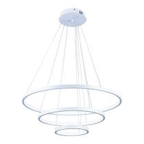 Pendente Lustre Led Moderno 3 Aros Arcos Anéis Atenas 20 40 - Esquilos Shop