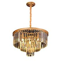 Pendente Lustre LTR-011D para 6 Lâmpadas Dourado para Salas e Quartos