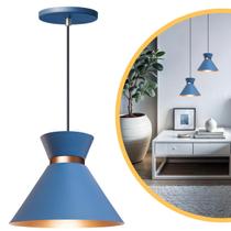 Pendente Lustre Luminária Berlin 15cm Azul Pendente Lustre Luminária Berlin 15cm Azul