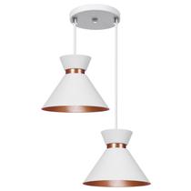 Pendente Lustre Luminária Berlin 15cm Branco Duplo Pendente Lustre Luminária Berlin 15cm Branco Duplo