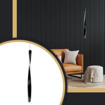 Pendente Lustre Luminaria Fita Led 3000K Moderno 15W Preto Usina - USINA IMPORTS