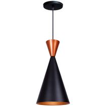 Pendente Lustre Luminária Londres Preto Topo Cobre