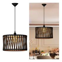 Pendente Lustre Luminária Luxo Decorativo Moderno Corda Sala