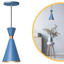 Pendente Lustre Luminária Mini Pequim 24cm Azul