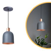 Pendente Lustre Luminária Open Cinza