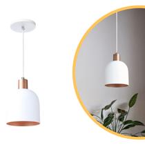 Pendente Lustre Luminária Open em Alumínio Branco