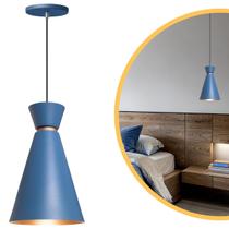 Pendente Lustre Luminária Pequim Azul 30cm Pendente Lustre Luminária Pequim Azul 30cm