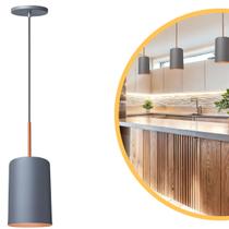 Pendente Lustre Luminária Veneza Cinza