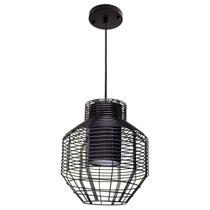 Pendente Lustre Net Bella Preto Com Metal Aramado E Tecido Ø32cm Lanterna Chinesa E-27 Pd015s St1357