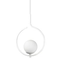 Pendente Lustre On Loop BRANCO com globo de vidro BRANCO